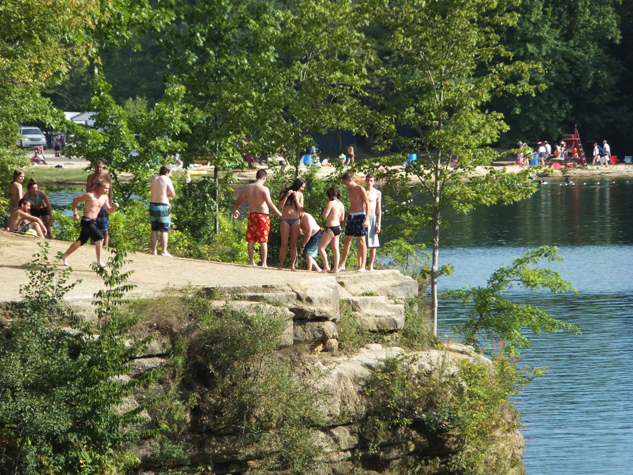Pick your element. — an archival photo from the history of Nelson Ledges Quarry Park